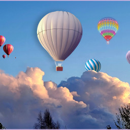 picsartchallenge challenge photography myentry colorful clouds hotairballoons sky sunset landscape magical freetoedit srcairballooninclouds airballooninclouds
