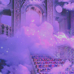 remixed clouds staircase aesthetic purpleaesthetic freetoedit