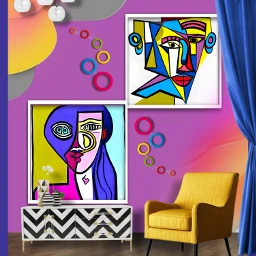 painting portrait armchair table rings curtains floor lamp freetoedit ecdoodlestickers doodlestickers