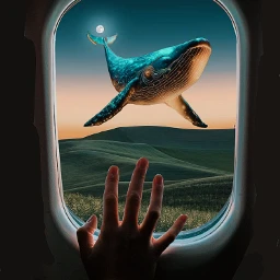 whale freetoedit window picsartedit picsarteffects surrealism picsartchallenge srcplanewindowview planewindowview