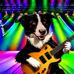 freetoedit cashthecollie rocknrolldoggo dogs puppy dog wolf furry guitarist music song singer