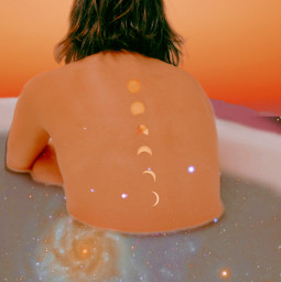 freetoedit bath bathtub stars galaxy backgrounds heypicsart vibin vibes dreamy dream trippy psychedelic artistic sunset