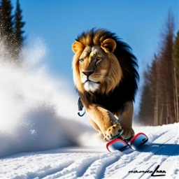 rey leon esqui slalom nieve freetoedit fcwintersports wintersports
