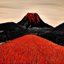 freetoedit replay volcano eruption field nature picsart