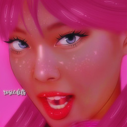 freetoedit beauty makeup lips glossylips indie pink hotpink kpop edit