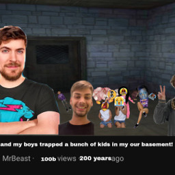 youtube mrbeast youtuber cursed basement kids freetoedit