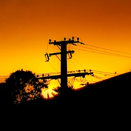 sunrise urban powerlines powerpole silhouette freetoedit pcyellowphotography yellowphotography