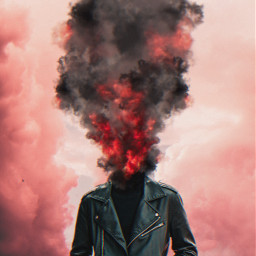 freetoedit mindblown sky clouds vulcano eruption person digitalart myedit surreal