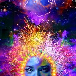 myoriginalwork myoriginalart womanportrait conceptart colorful cosmos srcfireworks fireworks freetoedit