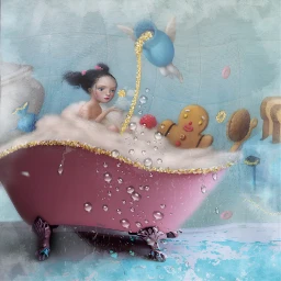 freetoedit picsartchallenge challenge pinkbathtub imagination surreal fantasyart magical fantasy picsarteffects bathroom ircpinkbathtub