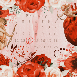 roses calendar februarycalendar heart pink rose freetoedit srcfebruarycalendar2023 februarycalendar2023