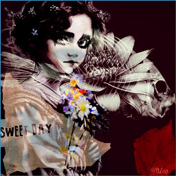 freetoedit sweetday skeletonfish darkeyeyedbeauty flowers ironcastneck theeyescry beautifulgirl weallfall