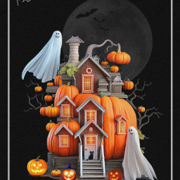 freetoedit pumpkins jackolanterns ghosts halloween