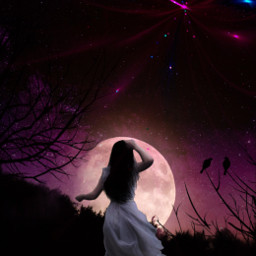 freetoedit replay night fantasy moon outdoor mystical darkness gaby298 remixed