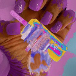 freetoedit removebackground colorsplasheffect colorreplaceeffect myart madewithpicsart multiplecolor hand nails ircpopsicle popsicle