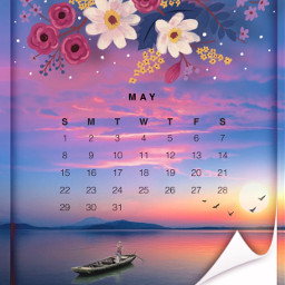 freetoedit may calendar replay flowers landscape sea gaby298 remixed