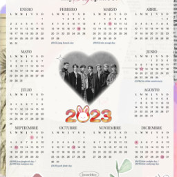 calendario calendar2023 2023newyear army bts lanoonadekook mysafeplace rabbit freetoedit