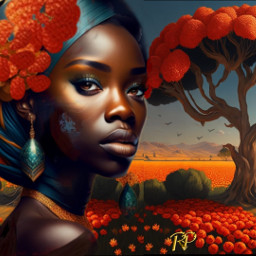 edit editbyme fantasy imagination digitalart picsarteffects girl orange africa freetoedit