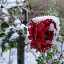 snow winter closeup red rose plant nofilter nature flower pchellowinter hellowinter outdoor outside cute adorable freetoedit