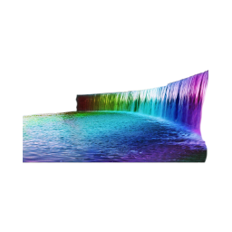 waterfall lake rainbow nature sticker freestickers freetoedit