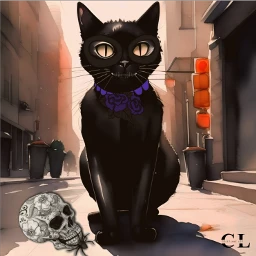 cat blackcat calavera challenge freetoedit srccalavera