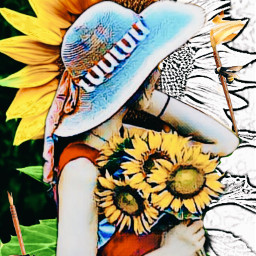 aigeneratedremix sunflower sunflowers paint color colormyworld beehappy freetoedit