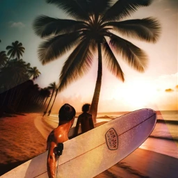surfboard palmtrees ecsurfboard freetoedit