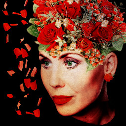 freetoedit woman portrait flowerhair blend