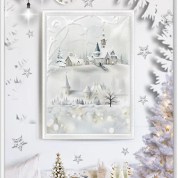yk1552 table tablecloth holiday painting winter lamp light clock deer champagne city room livingroom white whiteframe newyear christmas xmas merrychristmas xmastree christmastree christmasdecoration navidad ircwhiteframe freetoedit