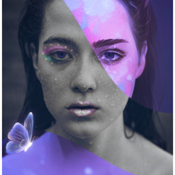 artisticportrait model edited purple aigenerated drawtools madewithpicsart freetoedit