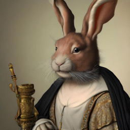 freetoedit rembrandt baroque highlydetailed 8k hyperrealism highquality ultradetailed easter bunny rabbit