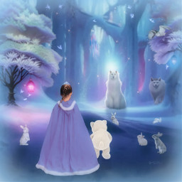mastershoutout princess teddybear owl rabbits lion fairies myaibackground fantasy fantasyart imagination freetoedit
