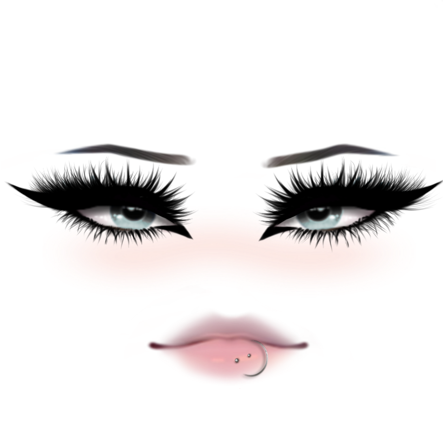 Emo / e-girl roblox face #roblox #emo #egirl #makeup #robloxmakeup