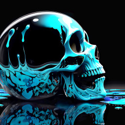 freetoedit skeleton cranium skull reflections liquid drip drippingeffect dripping splatter paint colorsplash water