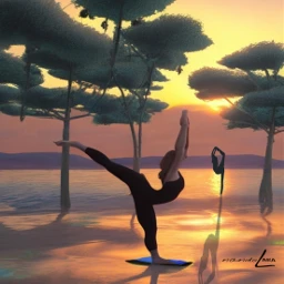yoga sunset amanecer playa malaga freetoedit ircsunsetyoga sunsetyoga