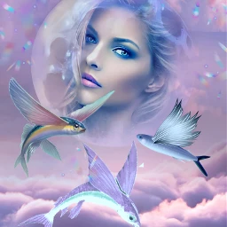 freetoedit sky fish wolken luna galaxia portal ircmagicmoon magicmoon