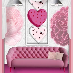 sofa rose flowers carpet curtains wall heart pink shadow ecdoodlestickers doodlestickers lamp pillow flames freetoedit