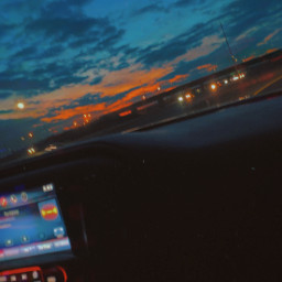 freetoedit sunset sun sunrise sunsets sky clouds colorful truck driving blueaesthetic blue night headlights tryit remix replay replays aesthetic aesthetics aestheticedit aestheticwallpaper aestheticreplay