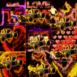 collage squares background wallpaper layout neon cars love hearts people puppy aesthetic colorinme freetoedit ecobjectpatterns objectpatterns