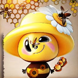 myedit insect wasp bees flowers yellow doubleexposure cartoon imagination freetoedit