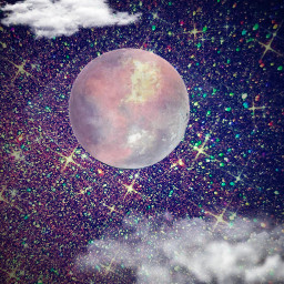 beautifulnite moon clouds honeymg444 freetoedit