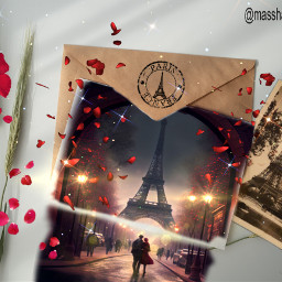 paris parisfrance parislove romantic romance rasos petalos floral floreslindas flores freetoedit ircdesignthecard designthecard