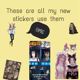 anime stickers new use freetoedit