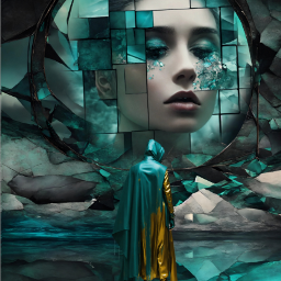 fantasy fantasyart surreal mirror woman man futuristic aiediting myedit myart editwithpicsart abraart abraschein freetoedit