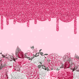 freetoedit pink pinkaesthetic rosycolor pinkbackground background wallpaper mockup sample text drippingglitter flowers floral glitter invitation document digitalpaper planner
