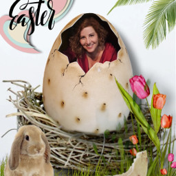 easter easteregg easterbunny egg green bunny happy freetoedit