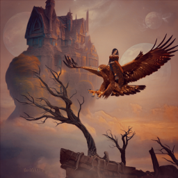 masterremasters masteroftheweek castleintheclouds birdrider fantasy fantasyart imagination freetoedit