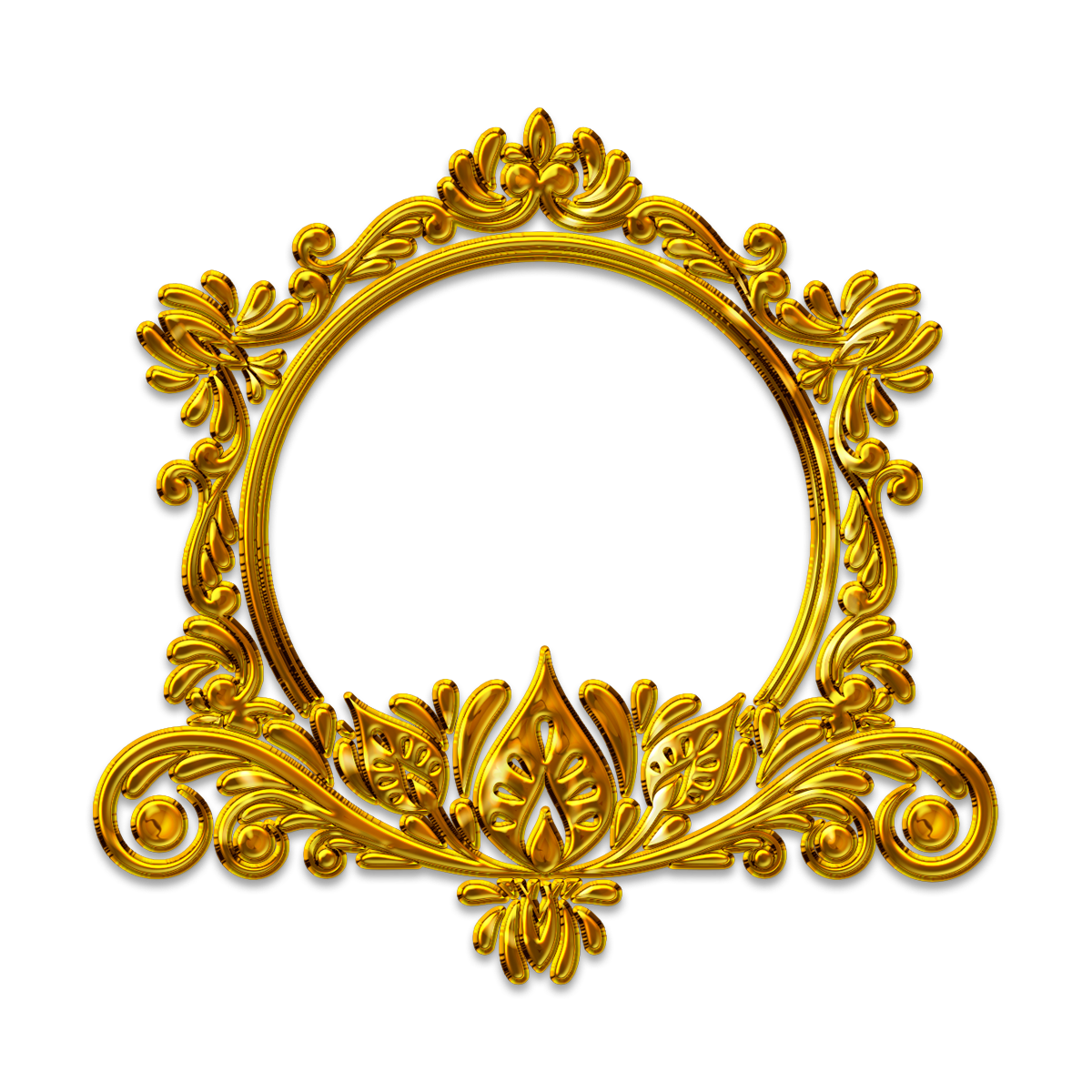 frame border circle round gold sticker by @emdevilicious