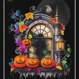 freetoedit halloween happyhalloween trickortreat halloweenaesthetic halloweenedit pumpkins ghost jackolanterns gothic fall autumn autumnleaves