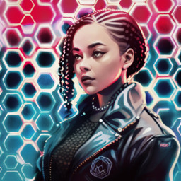 girl women cyberpunk cyber neon neonlight freetoedit irchoneycombpatterns honeycombpatterns